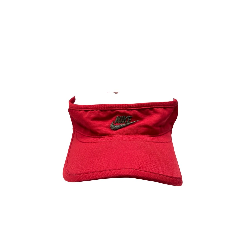 Nike Visor Unisex Red Adjustable Swoosh Logo OSFA
